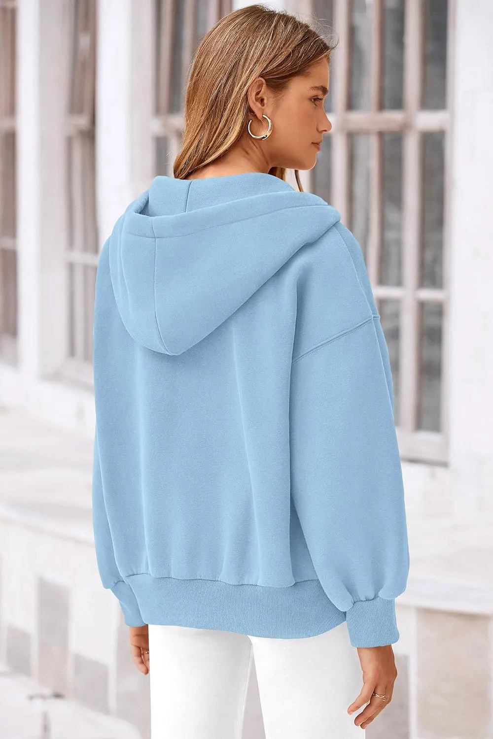 PRETTYGARDEN Women's 2025 Fall Oversized Hoodies Sweatshirt Long Sleeve Zip Up Pockets Loose Fit Y2K Winter Jackets Coat