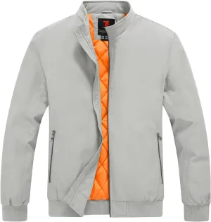 Rdruko Men's Winter Lightweight Bomber Jackets Windbreaker Golf Casual Fall Water Resistant Stylish Quilted Coat