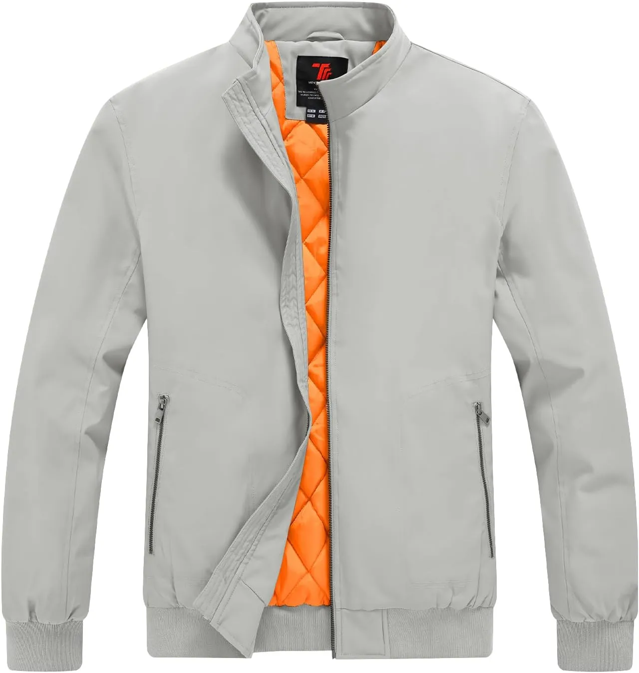 Rdruko Men's Winter Lightweight Bomber Jackets Windbreaker Golf Casual Fall Water Resistant Stylish Quilted Coat