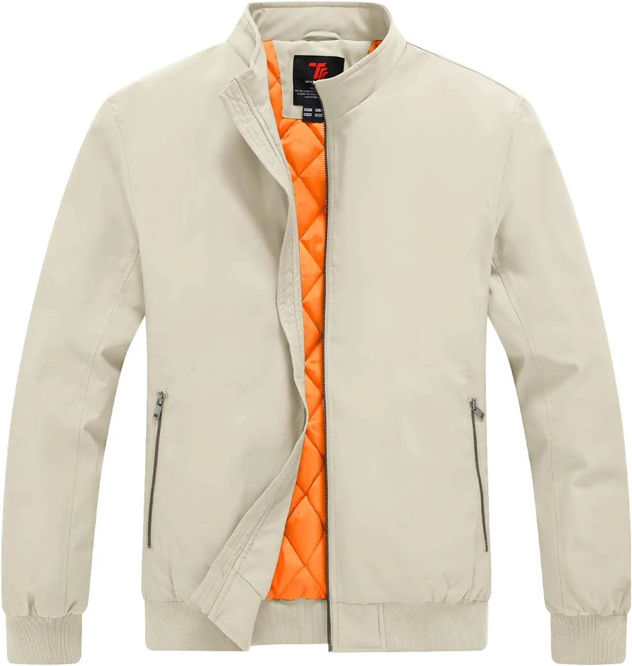 Rdruko Men's Winter Lightweight Bomber Jackets Windbreaker Golf Casual Fall Water Resistant Stylish Quilted Coat