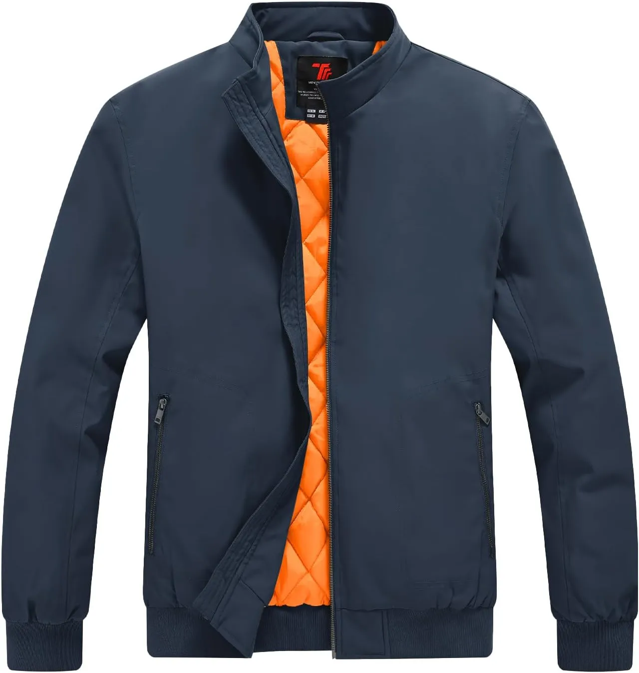 Rdruko Men's Winter Lightweight Bomber Jackets Windbreaker Golf Casual Fall Water Resistant Stylish Quilted Coat