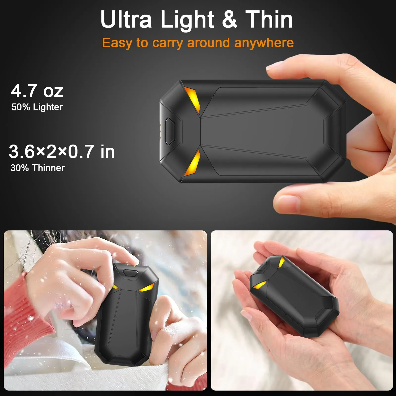 Rechargeable Hand Warmers 2 Pack, 20 Hours Heat