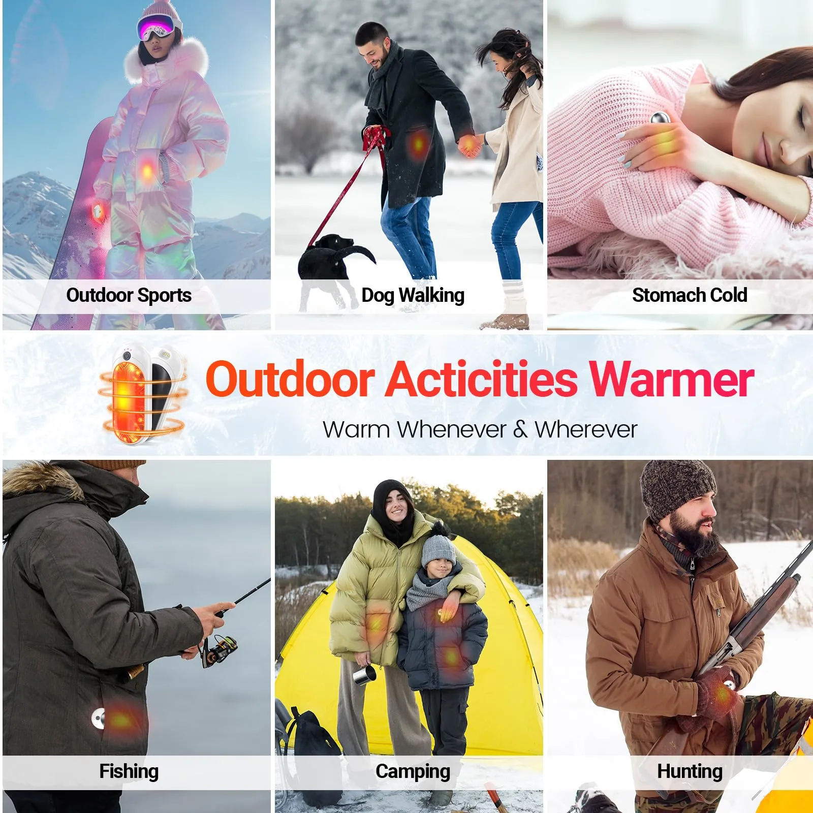 Rechargeable Hand Warmers 2-Pack with Case