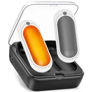 Rechargeable Hand Warmers 2-Pack with Case