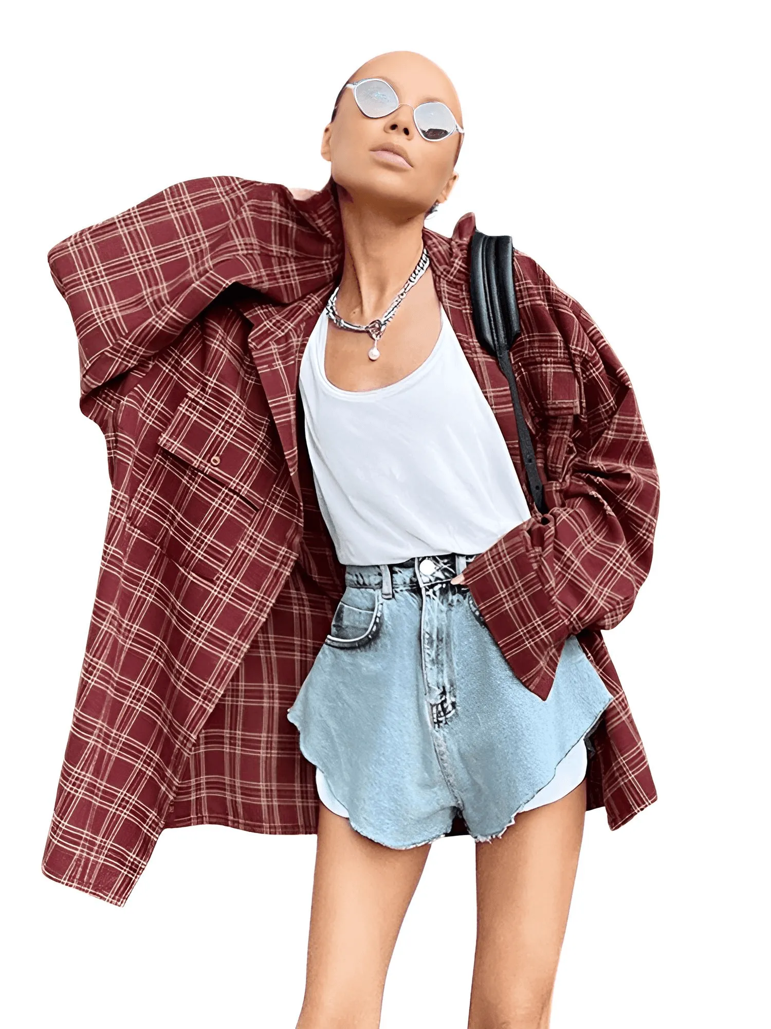 Red Plaid Shirt Women's