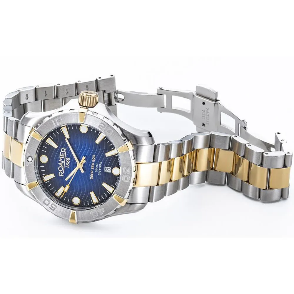 Roamer 860833 47 45 70 Deep Sea 200 Two Tone Steel Bracelet Wristwatch