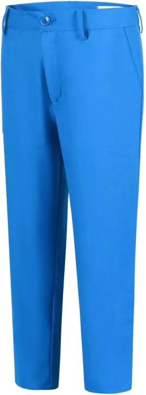 ROZU Boys Dress Pants Flat Front School Uniform Pants for Boys Toddler Kids Formal Belt Loops Boys Suit Pants 2T-20