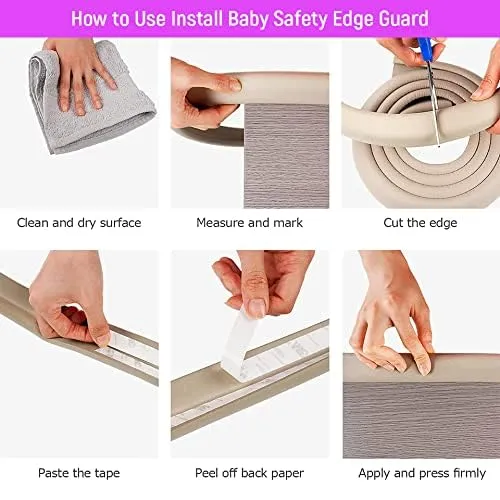 Safe-O-Kid, Edge Guards 5Meter with 3M Adhesive- White (Set of 1)