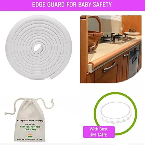 Safe-O-Kid, Edge Guards 5Meter with 3M Adhesive- White (Set of 1)