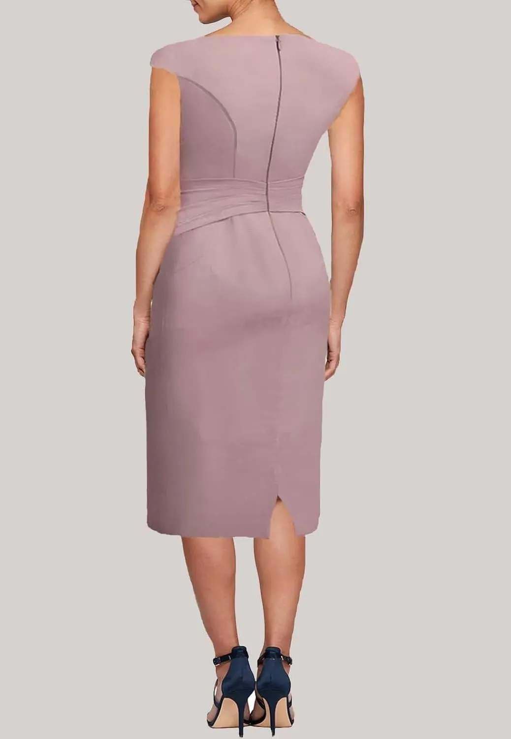 Short Sleeve Mother of The Bride Dresses with Jackets Laces Chiffon 2 Piece Formal Party Gowns Tea Length