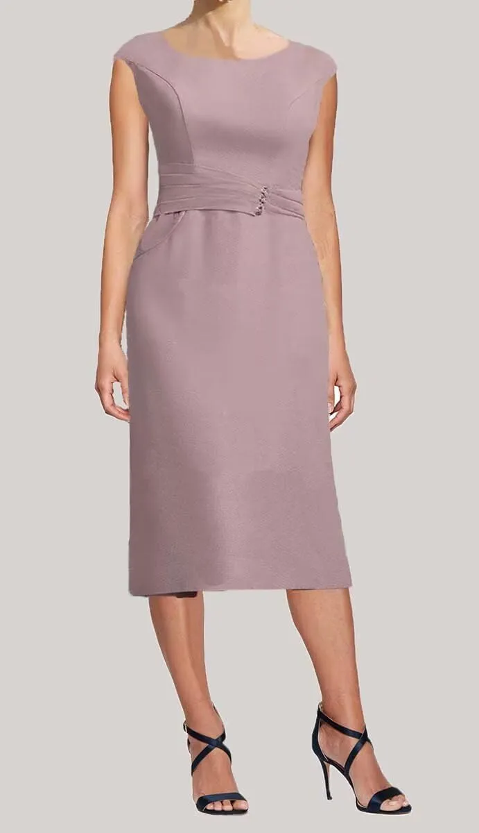 Short Sleeve Mother of The Bride Dresses with Jackets Laces Chiffon 2 Piece Formal Party Gowns Tea Length