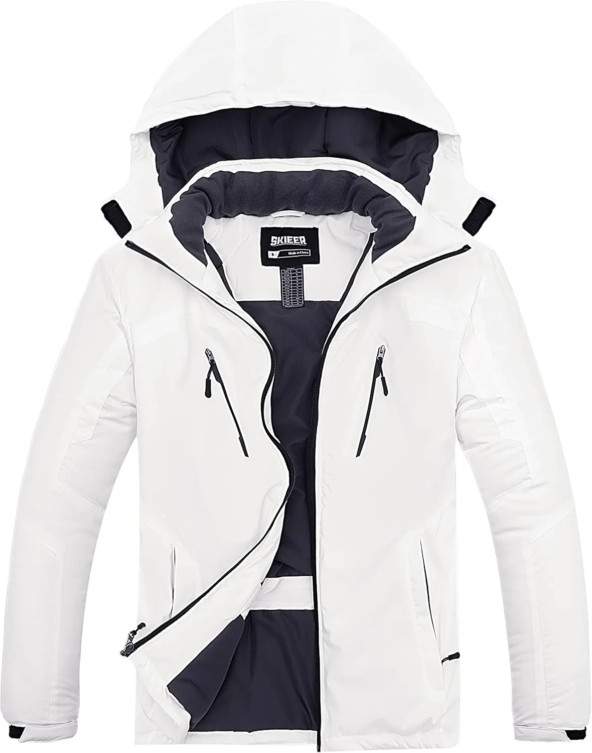 Skieer Men's Waterproof Ski Jacket Winter Snow Coat Windproof Snowboarding Jackets Warm Raincoat