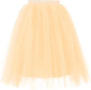 Skirts for Women Pleated Tulle Short Skirt Solid Color High Waist Tutu Ballet Half-Body Clothes Adult Dancing Skirts