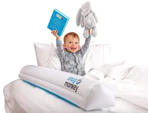 Snug Monkey Inflatable Bed Rails, Bed Bumpers for Toddlers, Kids Bed Rail Guards [2 Pack] - Prevent Falls, Works with All Bed Sizes, Portable Leak-Free Design Perfect for Travel