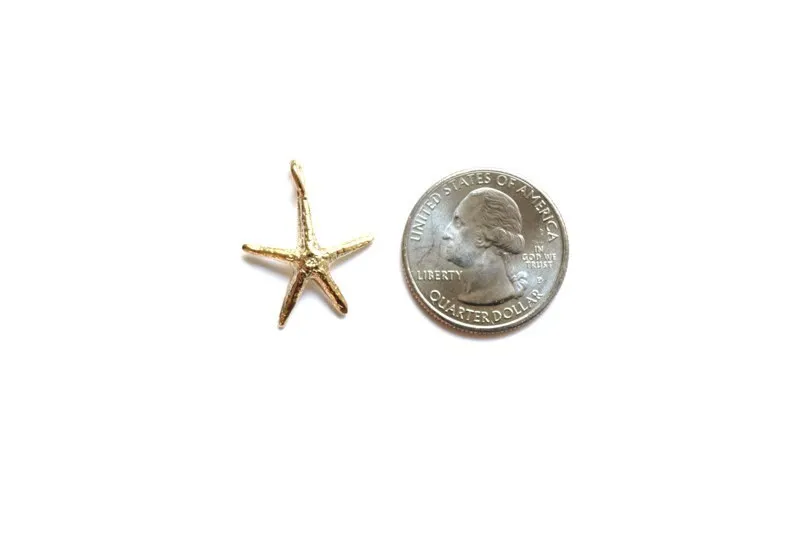 Starfish Charm, Beach Charm, Beach Jewelry, Summer Jewelry, Gold Starfish, Nautical Charm, Sea Creature Charm, Star Charm, Ocean Charm