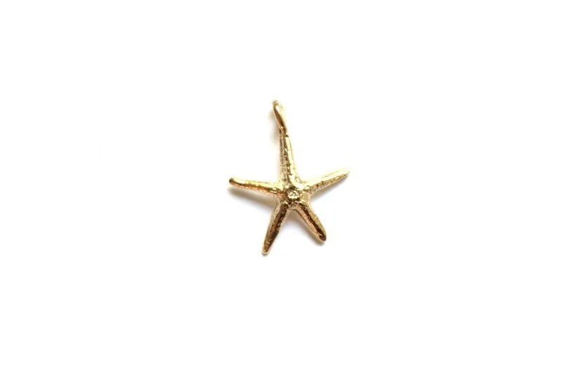 Starfish Charm, Beach Charm, Beach Jewelry, Summer Jewelry, Gold Starfish, Nautical Charm, Sea Creature Charm, Star Charm, Ocean Charm