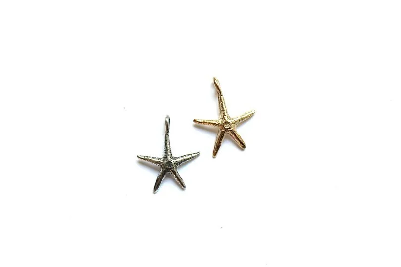 Starfish Charm, Beach Charm, Beach Jewelry, Summer Jewelry, Gold Starfish, Nautical Charm, Sea Creature Charm, Star Charm, Ocean Charm