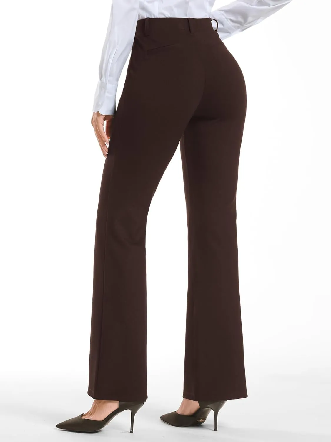Stelle Women 28"/30"/ 32" Bootcut Dress Pants Business Casual Work Pants with Pockets Pull On Regular Slacks for Office