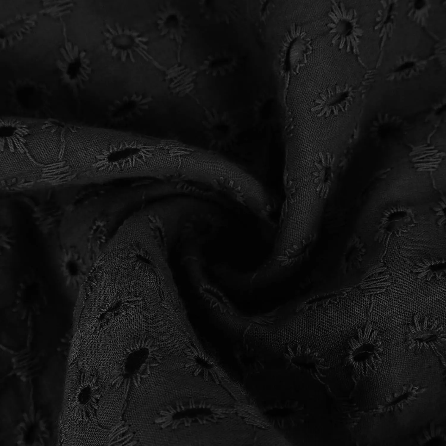 Summer Dresses for Women 2025 Puff V Neck Sleeveless Eyelet Dress Casual Loose Embroidered Wrap Dress Midi Sundress