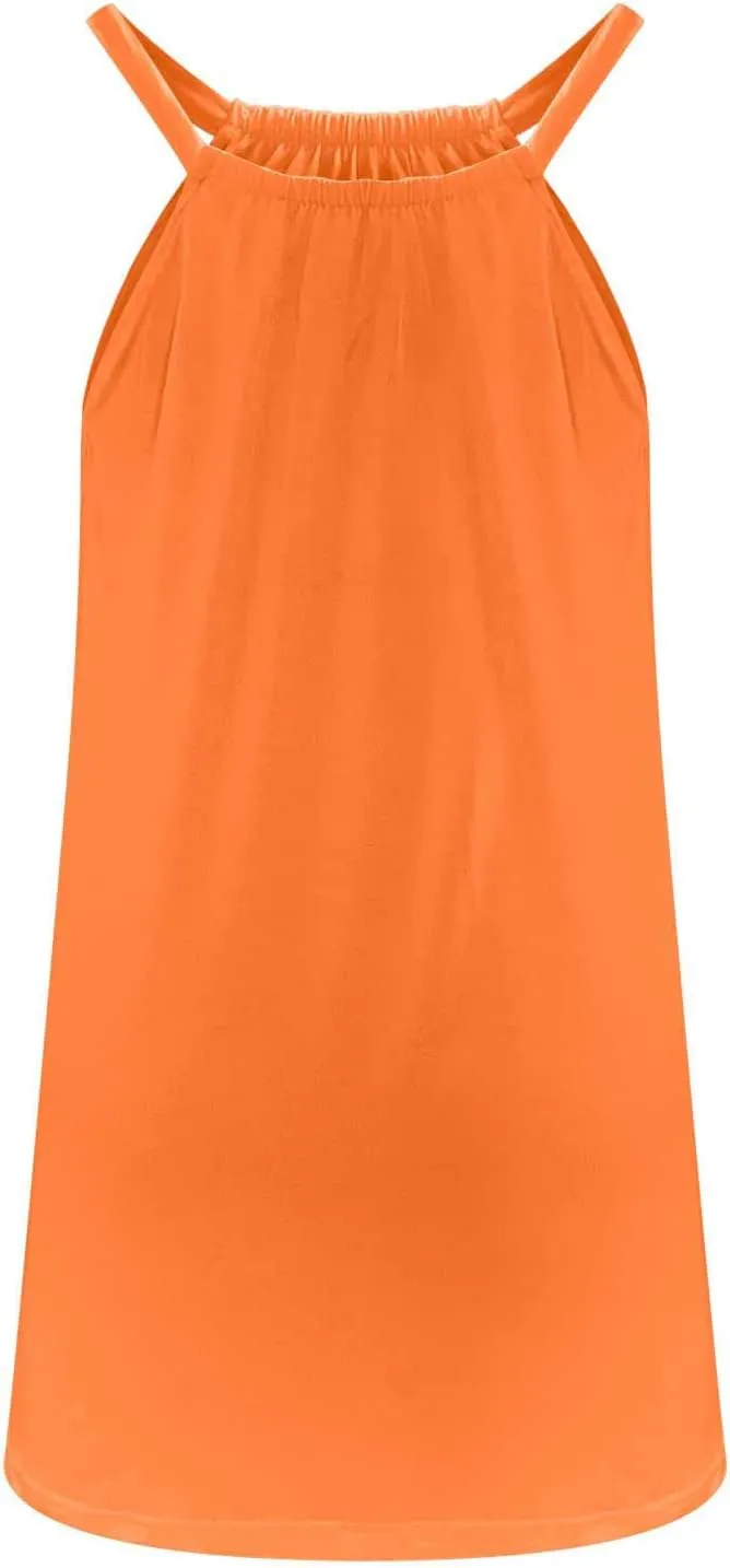 Summer Dresses for Women 2025 Trendy Halter U Neck Sun Dress Casual Loose Fit Beach Cover Up Vacation Mini Dresses