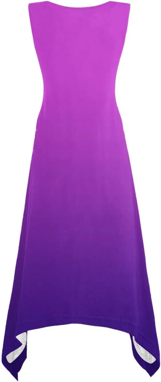 Summer Dresses for Women 2025 Vacation Boho Asymmetrical Maxi Dress Casual Loose Gradient Sleeveless A Line Dress