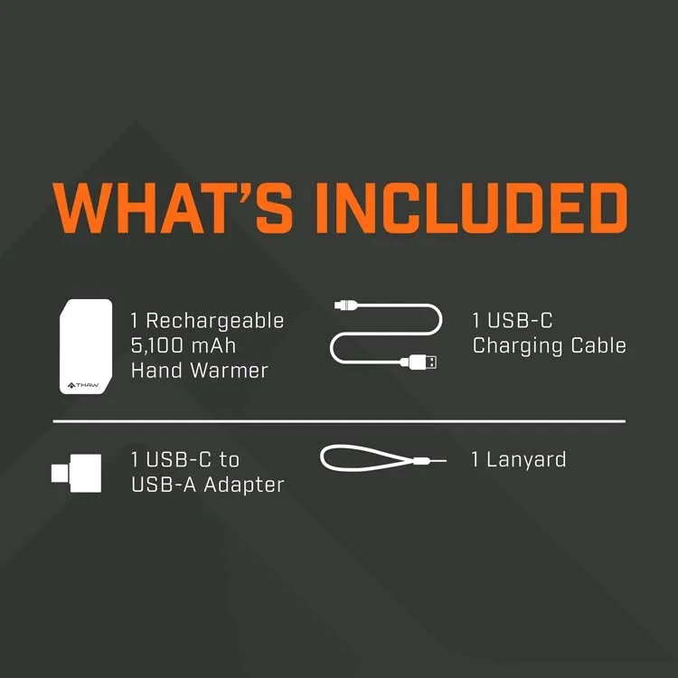 THAW Rechargeable Hand Warmer with integrated flashlight & powerbank