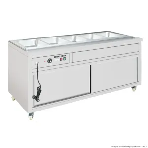 Thermaster Premium Wet and Dry Bain Marie Food Display, 4x1/1 GN Pans [PG150FE-XB] (Order in item)