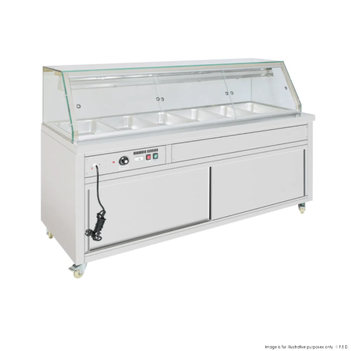 Thermaster Wet and Dry Bain Marie Display, 6x1/1 GN Pans [PG210FE-XG] (Order in item)