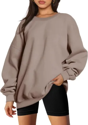 Trendy Queen Sweatshirts for Women Hoodies Oversized Crewneck Tops Sweaters Comfy Fall Winter Outfits Clothes 2025 Fashion