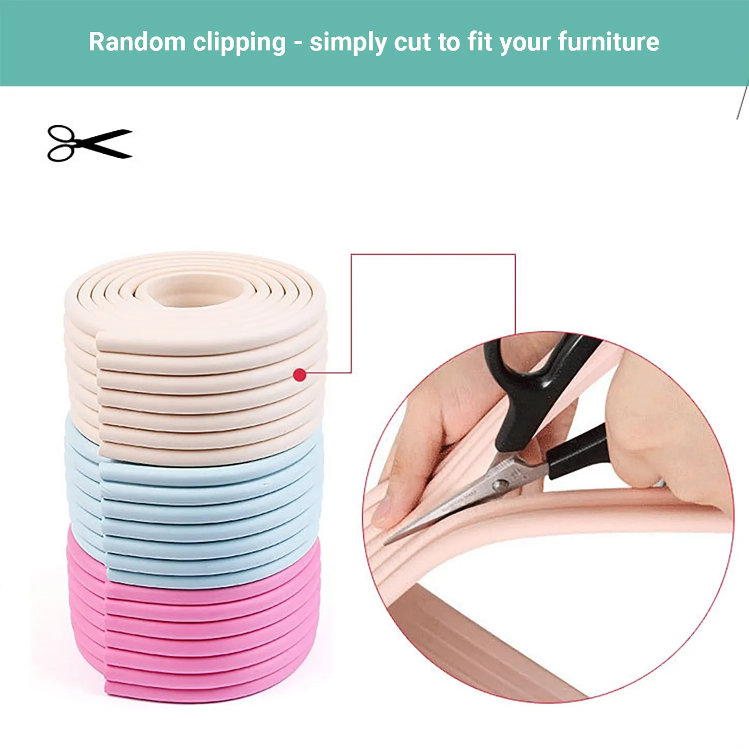 Truboo 2M Desk Edge Protector Baby Safety Table Corner Cushion Soft Guard Strip
