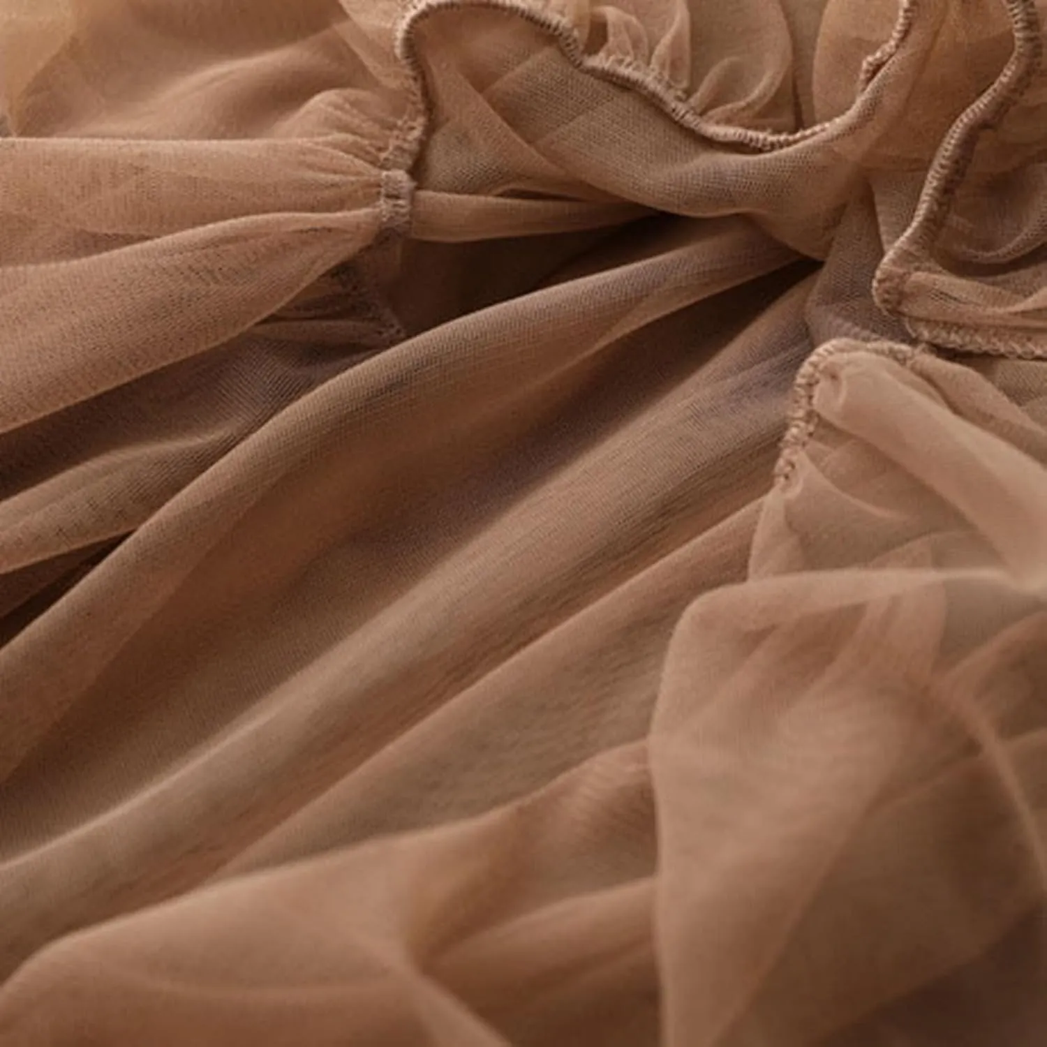 Tulle Skirts for Women Midi Long Fairy Skirt Tutu A-Line Mesh Layered High Elastic Waist Skirts Clothes for Women