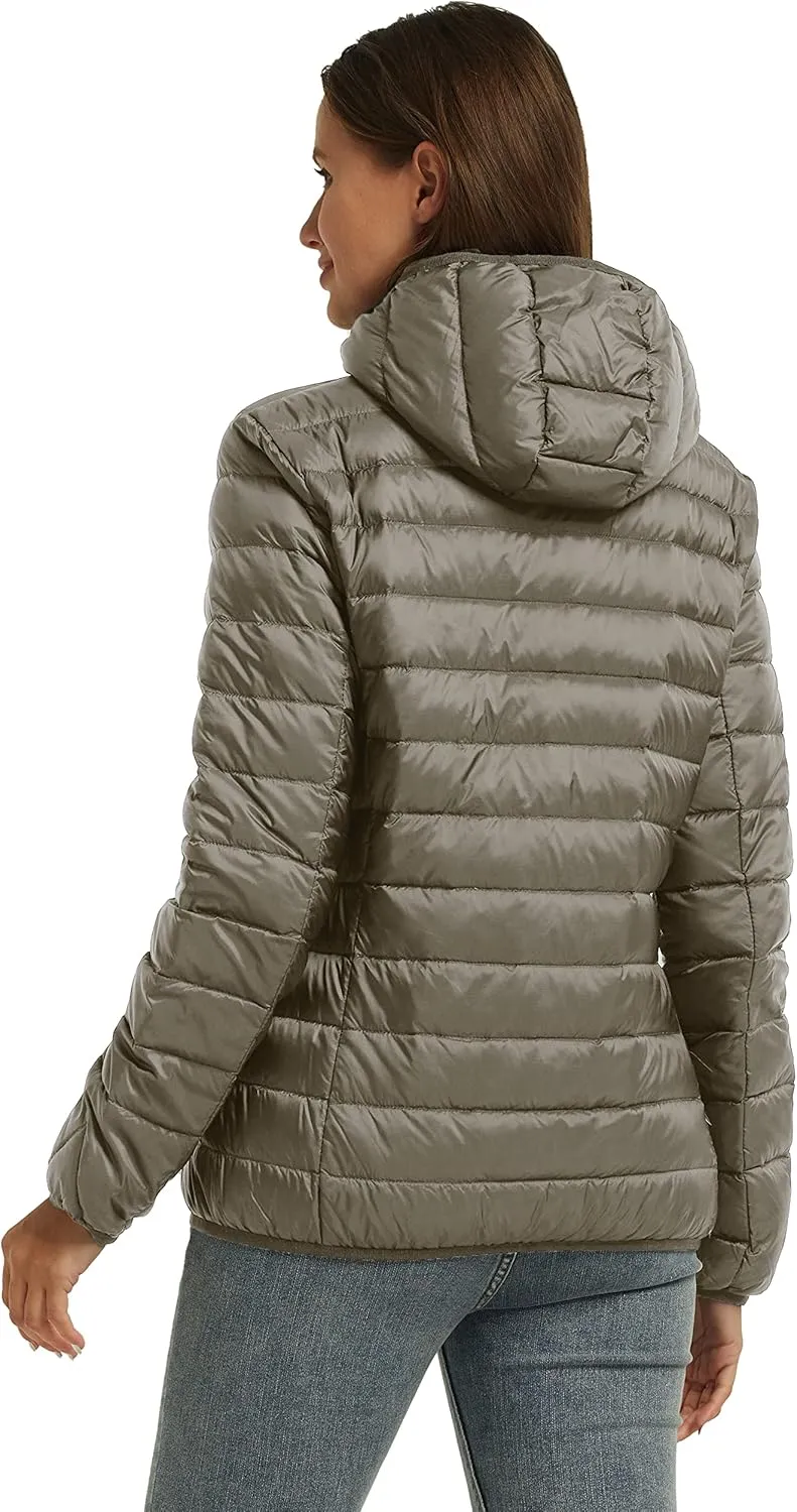 Wantdo Women's Hooded Packable Ultra Light Weight Short Down Jacket