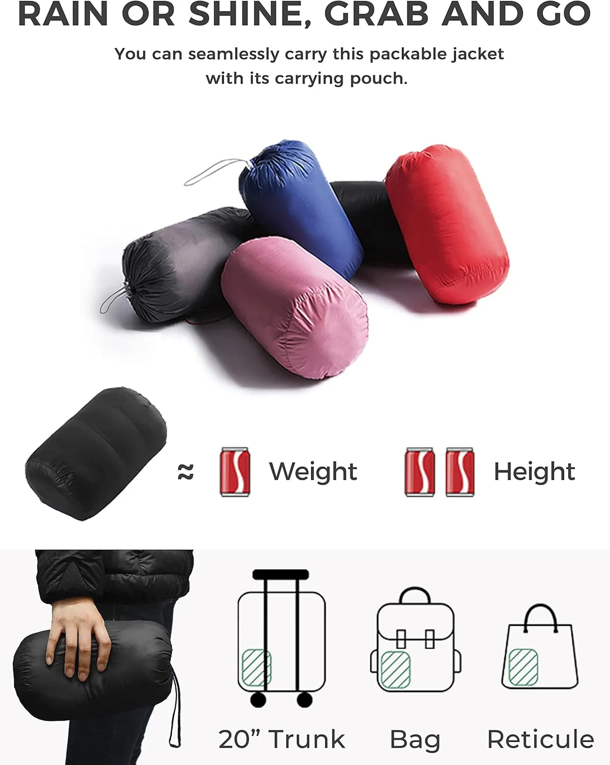 Wantdo Women's Hooded Packable Ultra Light Weight Short Down Jacket