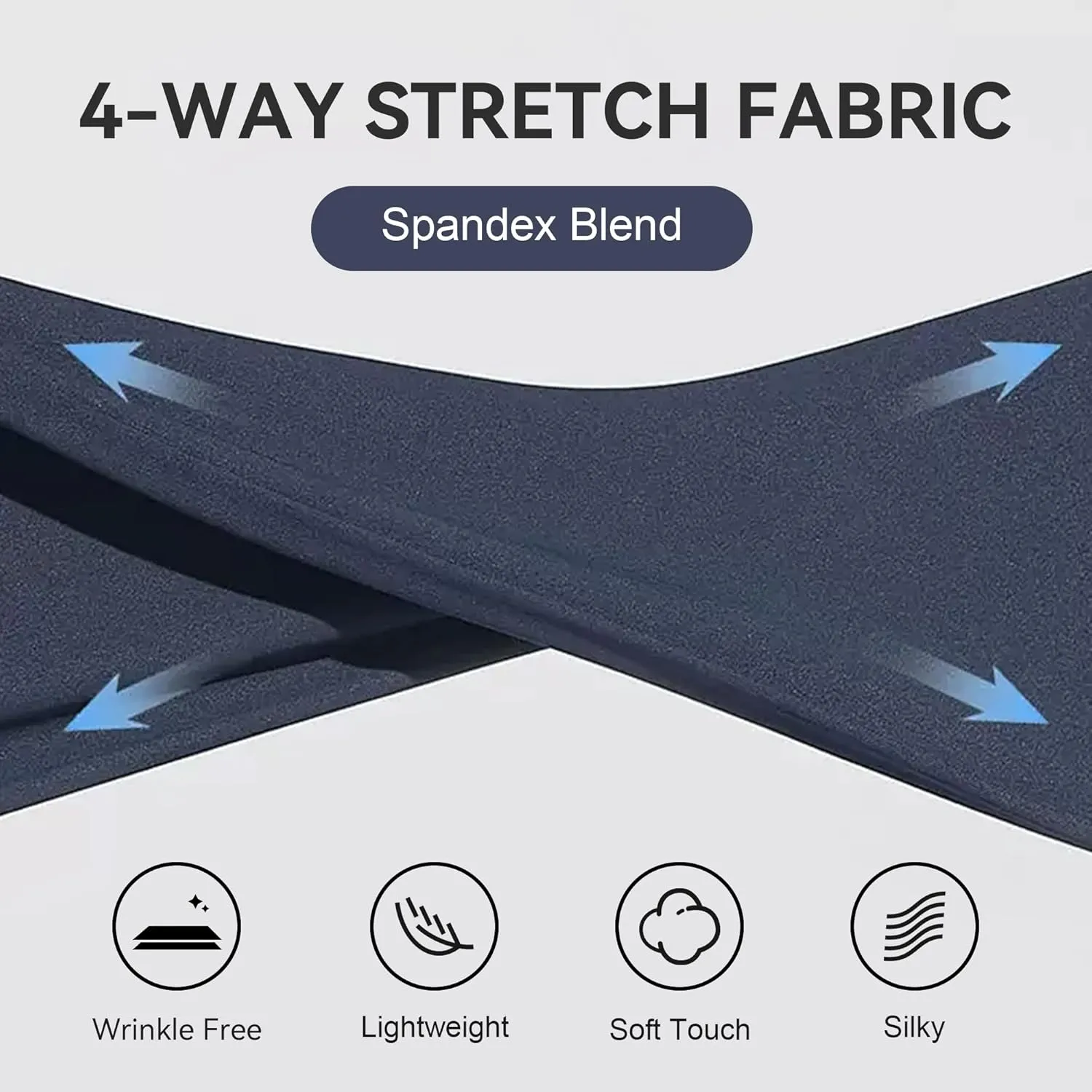 WARHORSEE Mens Dress Shirts Short Sleeve Performance 4-Way Stretch Wrinkle Free Casual Button Down Shirt