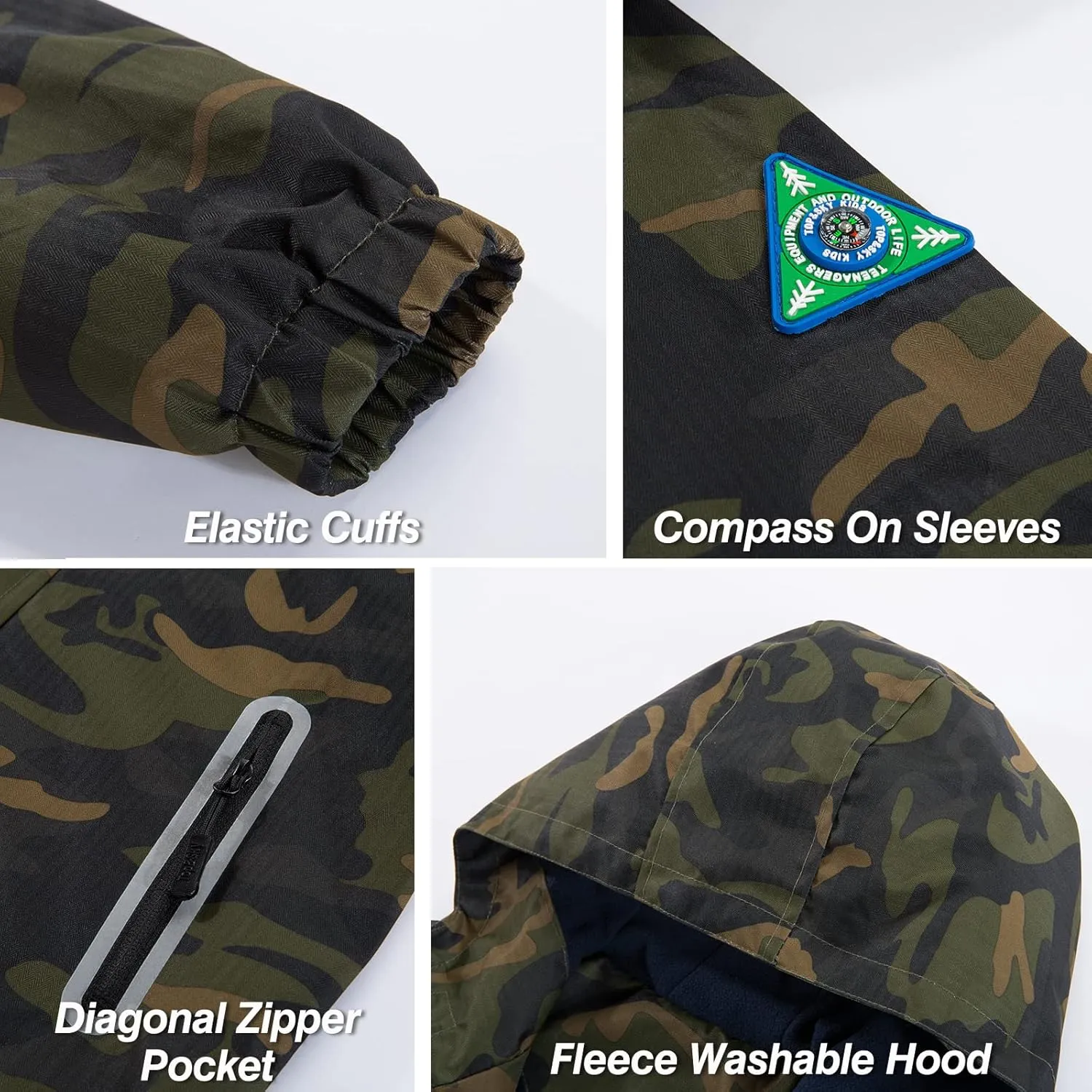 Waterproof Kids Rain Jackets With Hood,Lightweight Toddler Raincoat For Boys GirlsKids Clothes Windbreaker Jacket