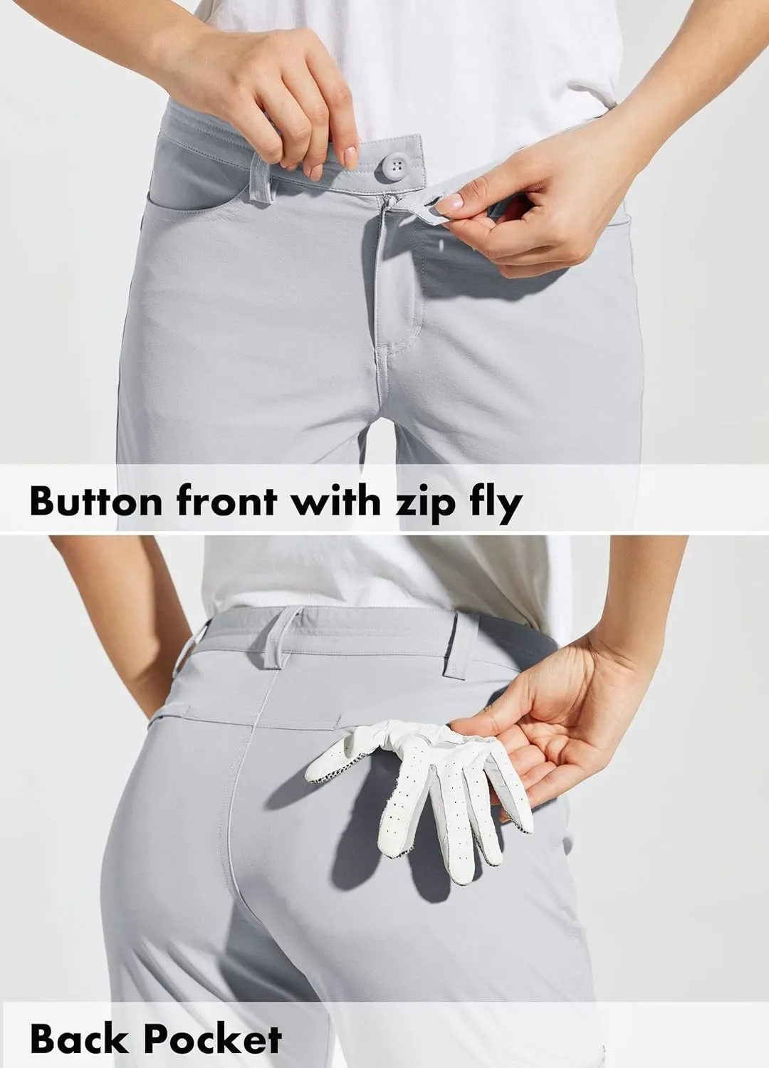 Willit Women's Golf Pants Hiking Cargo Pants Quick Dry Lightweight Outdoor Casual Pants Water Resistant