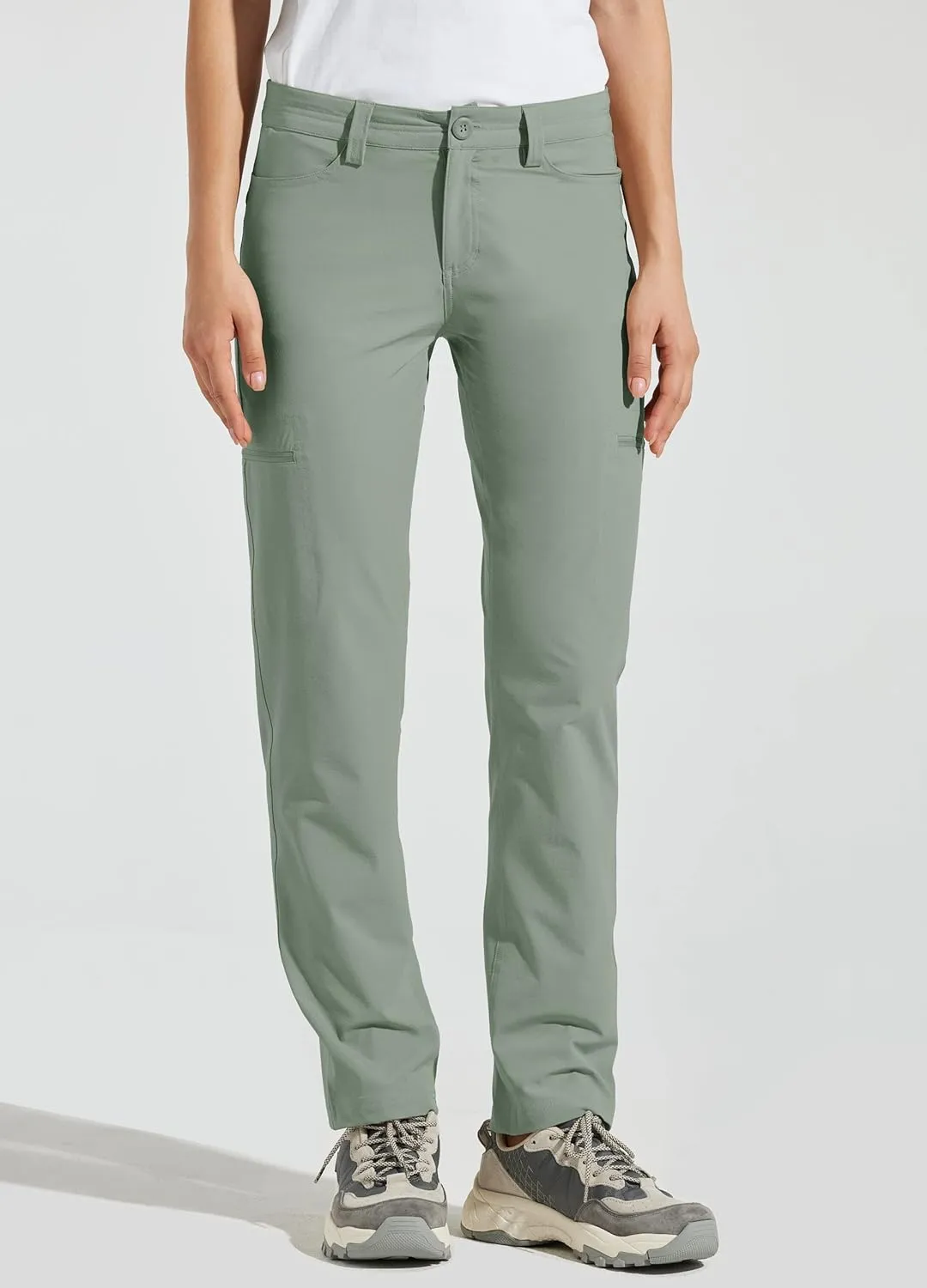 Willit Women's Golf Pants Hiking Cargo Pants Quick Dry Lightweight Outdoor Casual Pants Water Resistant