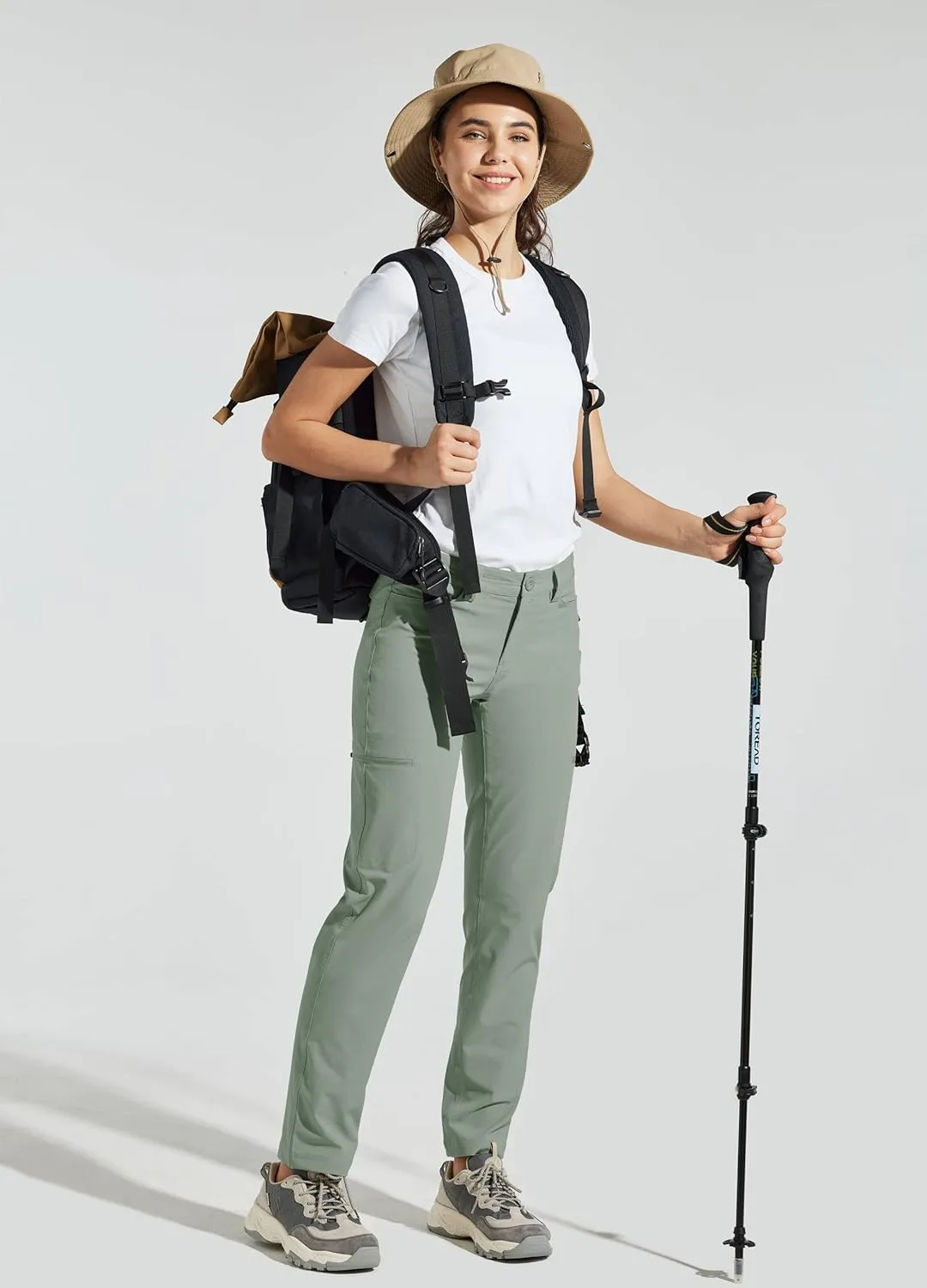 Willit Women's Golf Pants Hiking Cargo Pants Quick Dry Lightweight Outdoor Casual Pants Water Resistant
