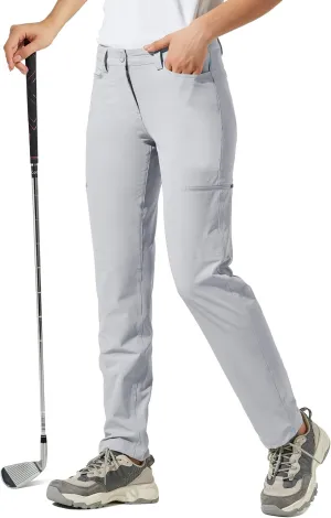 Willit Women's Golf Pants Hiking Cargo Pants Quick Dry Lightweight Outdoor Casual Pants Water Resistant