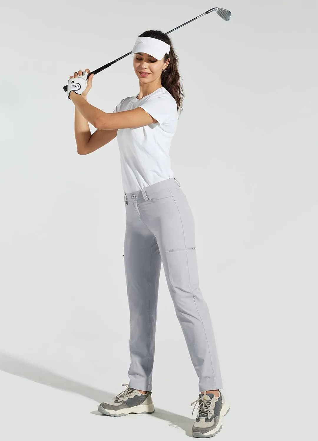 Willit Women's Golf Pants Hiking Cargo Pants Quick Dry Lightweight Outdoor Casual Pants Water Resistant