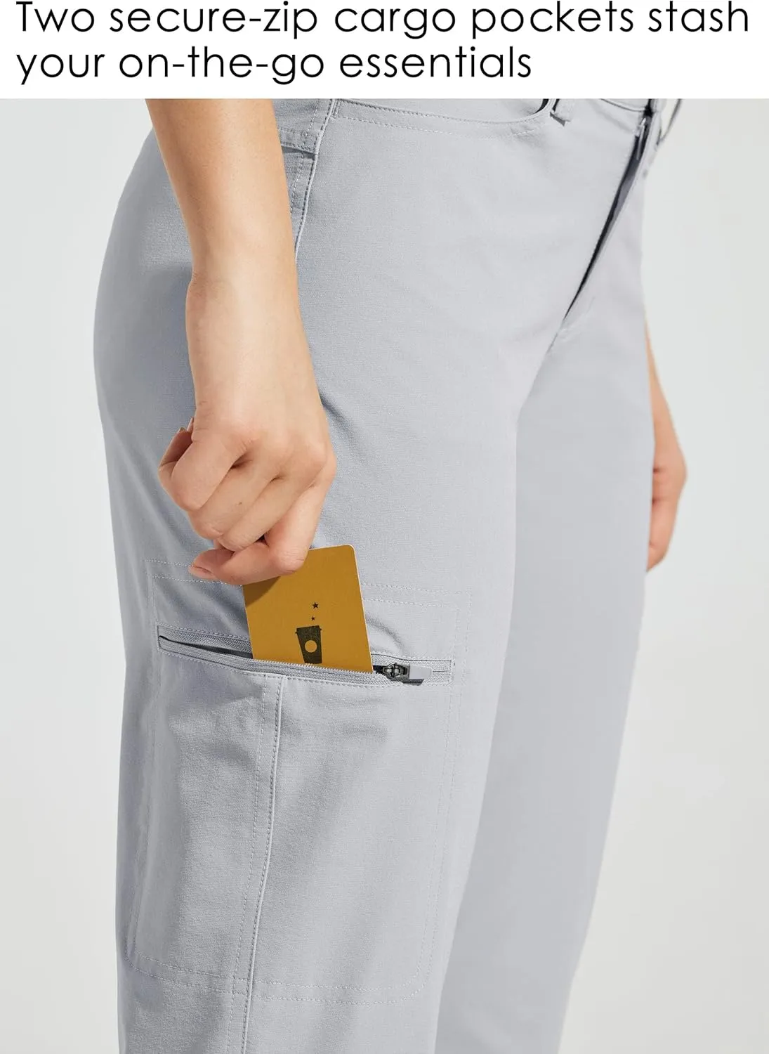 Willit Women's Golf Pants Hiking Cargo Pants Quick Dry Lightweight Outdoor Casual Pants Water Resistant