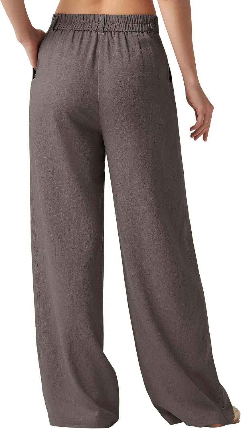 Willit Women's Linen Pants Wide Leg Work Dress Pants Casual Slacks Business Pants with Pockets 29" 31"