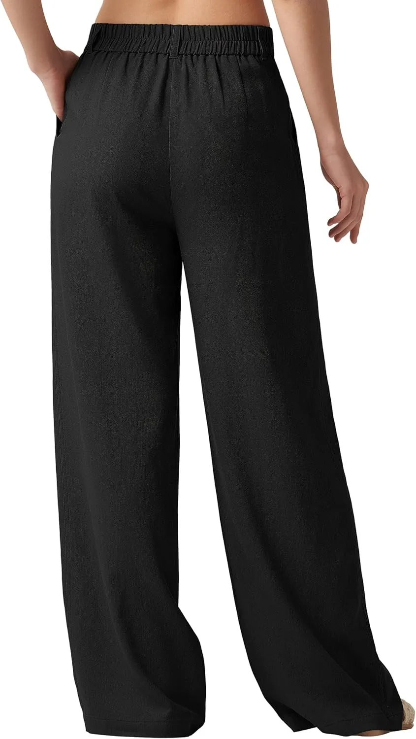 Willit Women's Linen Pants Wide Leg Work Dress Pants Casual Slacks Business Pants with Pockets 29" 31"