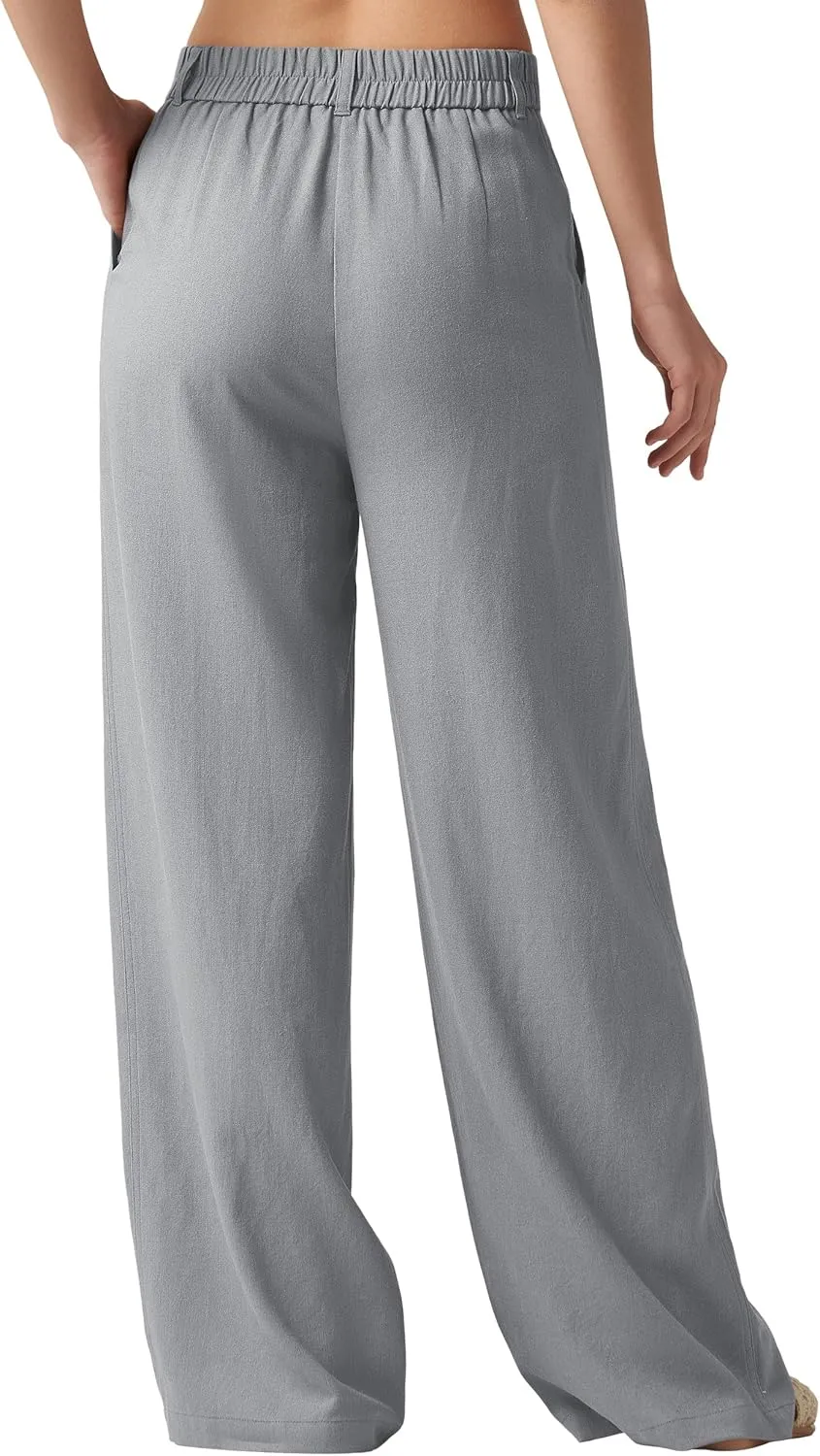 Willit Women's Linen Pants Wide Leg Work Dress Pants Casual Slacks Business Pants with Pockets 29" 31"