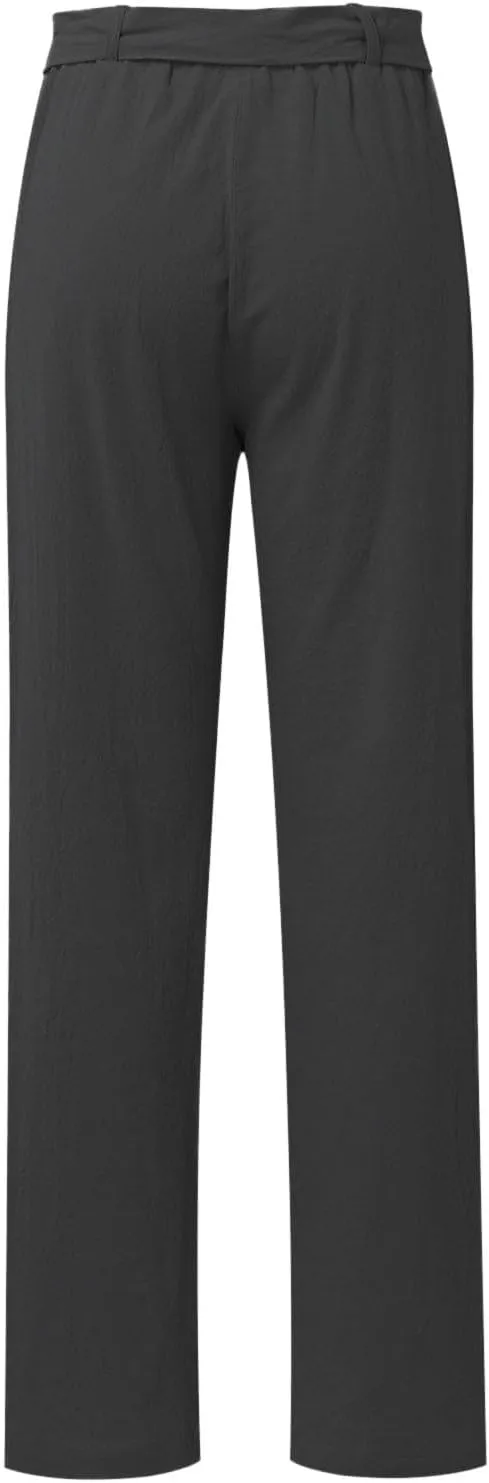 Women Linen Summer Baggy Palazzo Lounge Pants Low Waist Baggy Stretchy Plus Size Trousers Trendy