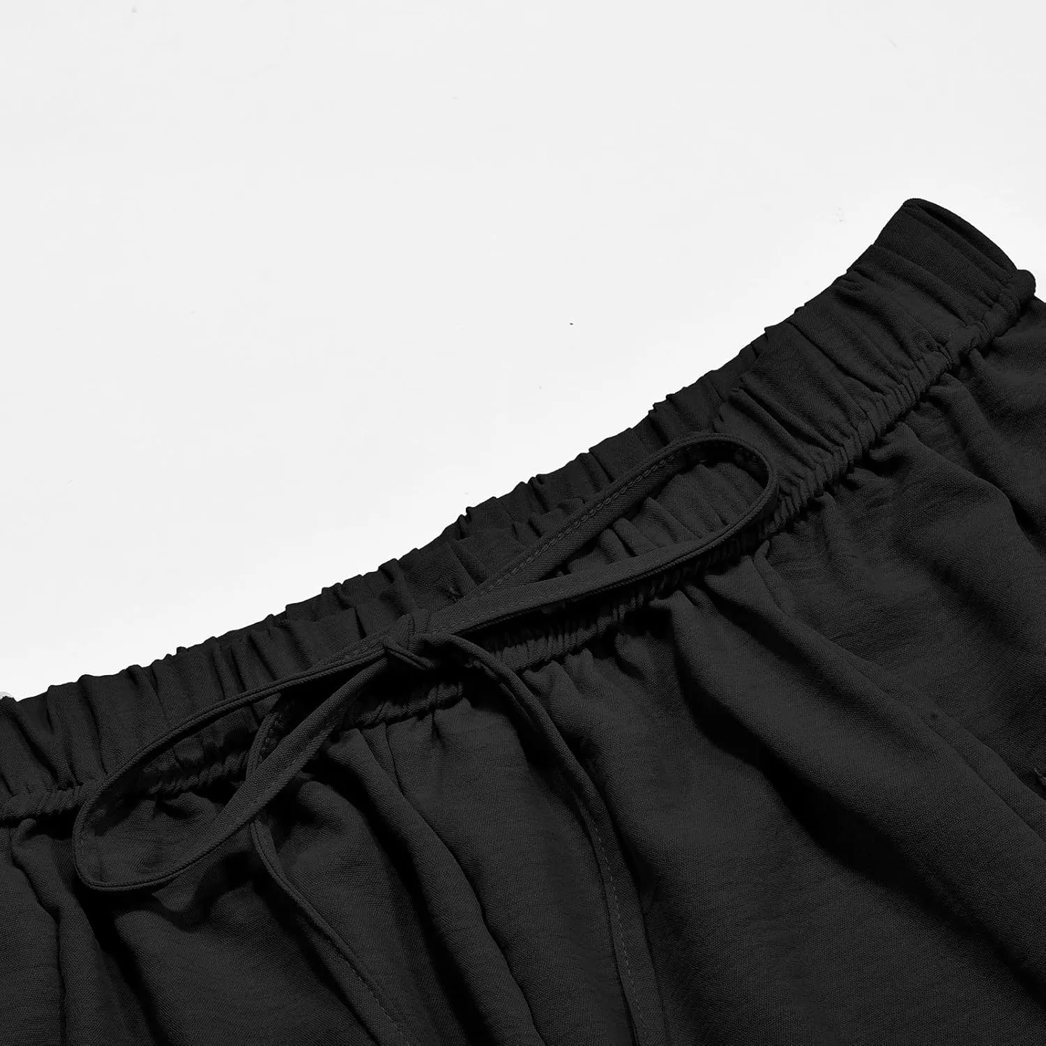 Women Linen Summer Y2K Fashion Pant Trousers Low Waist Stretchy Straight Plus Size Trouser Vacation