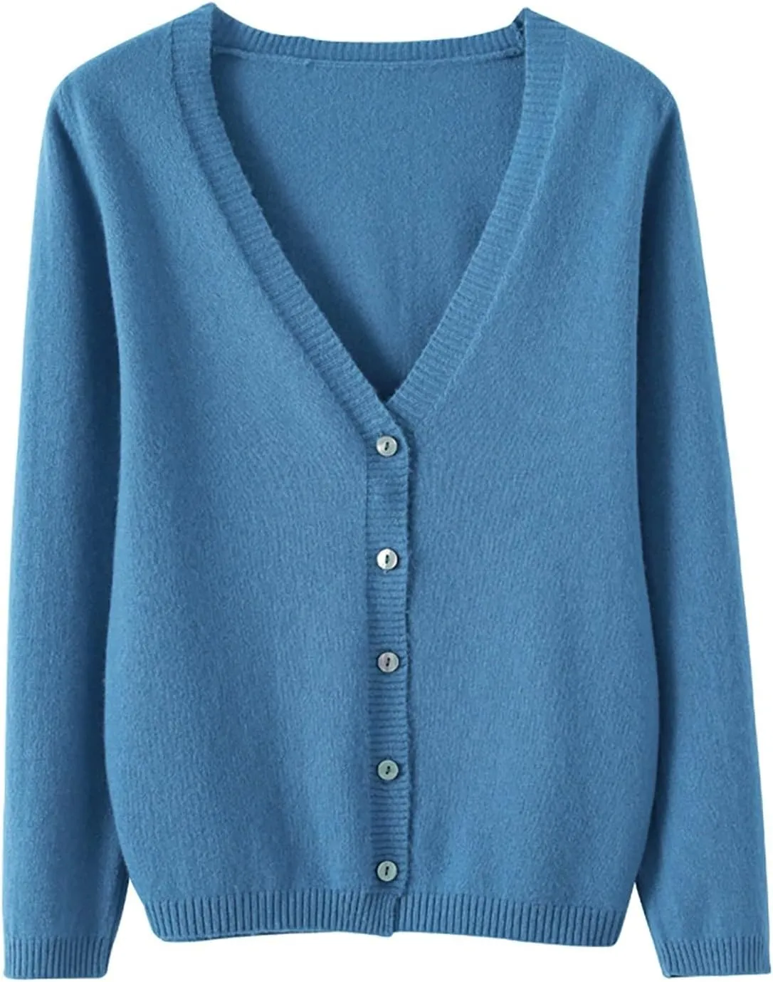 Womens 2024 Fall Fashion Cardigan Sweaters Lightweight V Neck Button Ribbed Knit Jumpers Comfy Open Front Casual Top