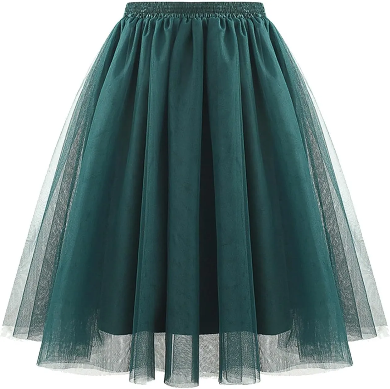 Women's Beach Vacation Clothes Summer Casual Loose Trendy Elastic High Waist Solid Color Party Dance Skirts, S-2XL
