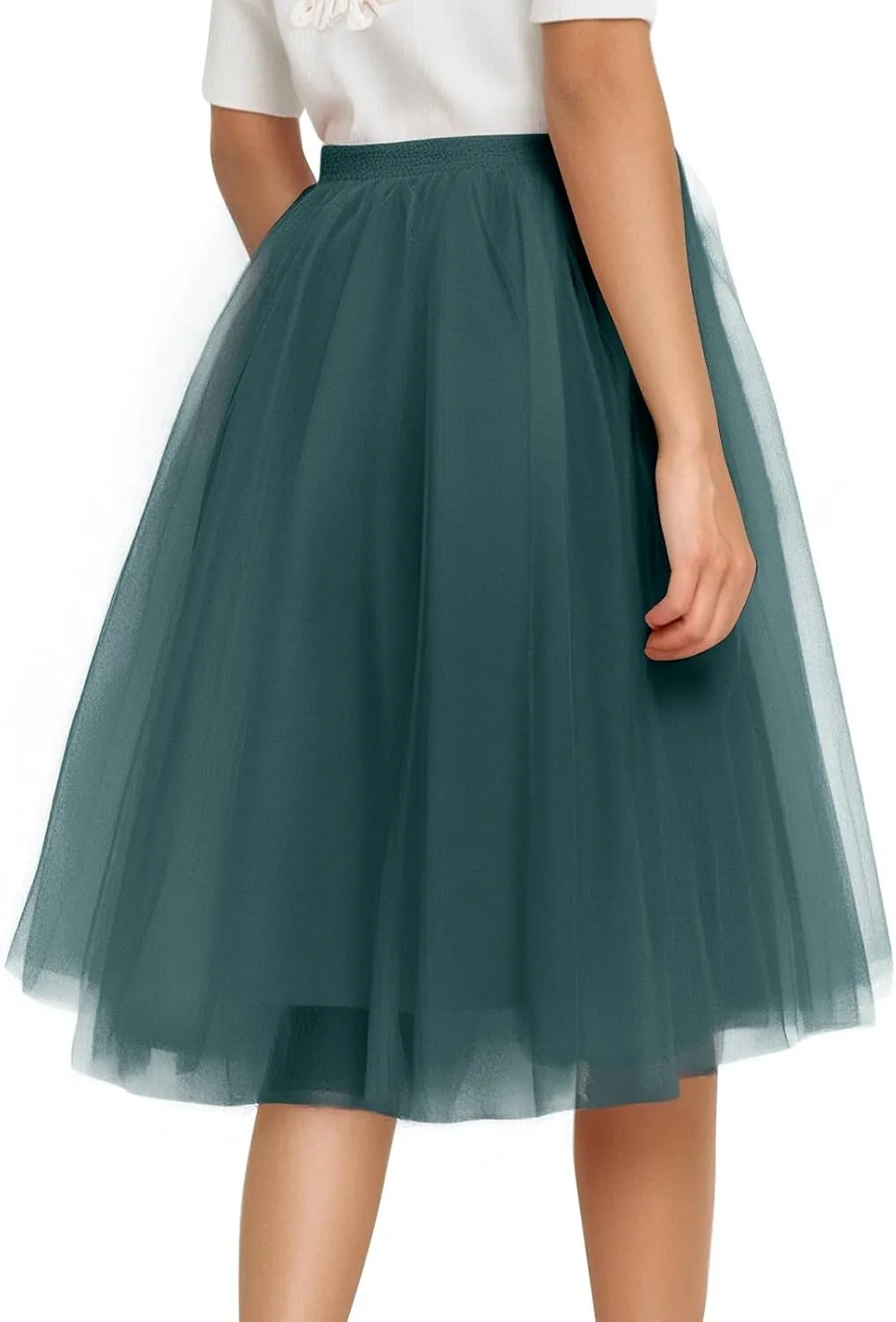 Women's Beach Vacation Clothes Summer Casual Loose Trendy Elastic High Waist Solid Color Party Dance Skirts, S-2XL