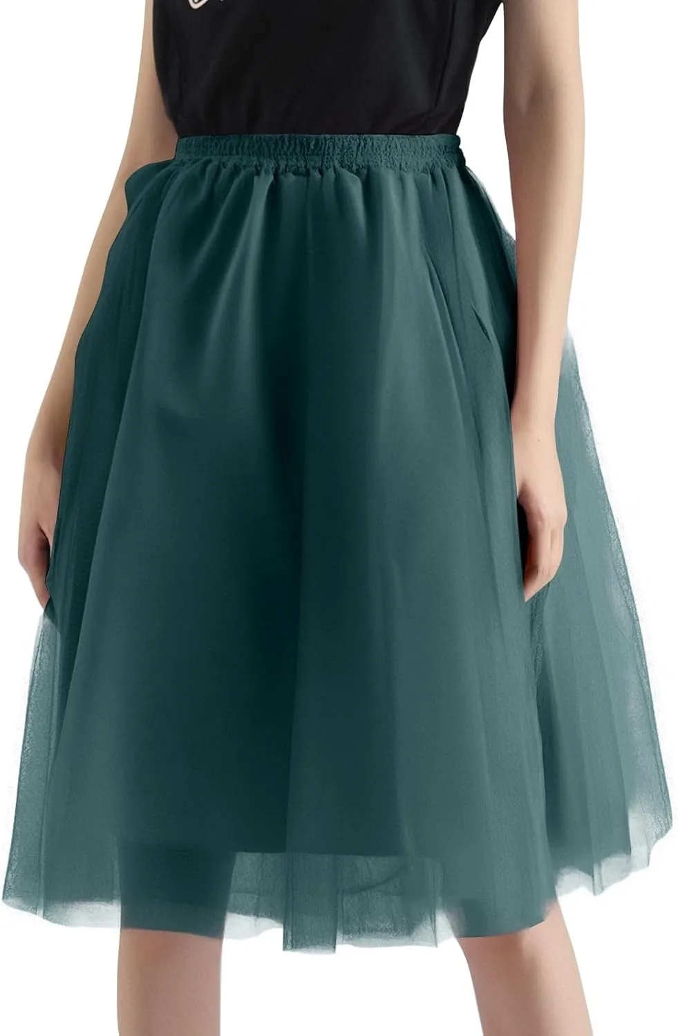 Women's Beach Vacation Clothes Summer Casual Loose Trendy Elastic High Waist Solid Color Party Dance Skirts, S-2XL